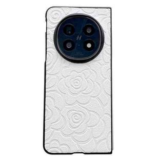For OPPO Find N5 Impression Camellia Pattern Protective Phone Case(White)
