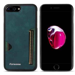 For iPhone 7 Plus / 8 Plus Forwenw F5 Series Integrated Card Bag Phone Case(Green)