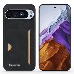 For Google Pixel 9 / 9 Pro Forwenw F5 Series Integrated Card Bag Phone Case(Black)
