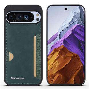 For Google Pixel 9 / 9 Pro Forwenw F5 Series Integrated Card Bag Phone Case(Green)