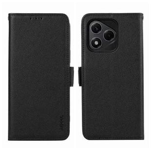 For Honor 400 Lite ABEEL Side-Magnetic Litchi Pattern Leather RFID Phone Case(Black)
