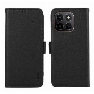 For Honor X6c 4G ABEEL Side-Magnetic Litchi Pattern Leather RFID Phone Case(Black)
