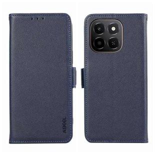 For Honor X6c 4G ABEEL Side-Magnetic Litchi Pattern Leather RFID Phone Case(Blue)