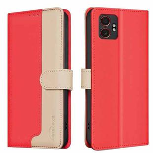 For Samsung Galaxy XCover 7 Pro Color Matching RFID Anti-theft Leather Phone Case(Red)