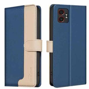 For Samsung Galaxy XCover 7 Pro Color Matching RFID Anti-theft Leather Phone Case(Blue)