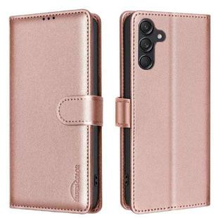 For Samsung Galaxy M36 5G6 5G Litchi Texture RFID Anti-theft Leather Phone Case(Gold)