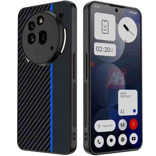 For Nothing Phone 3a Pro Ultra-thin Carbon Fiber Texture Printing Phone Case(Black Blue)