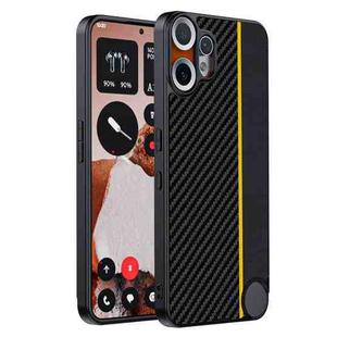 For Nothing CMF Phone 2 Pro Ultra-thin Carbon Fiber Texture Printing Phone Case(Black Yellow)