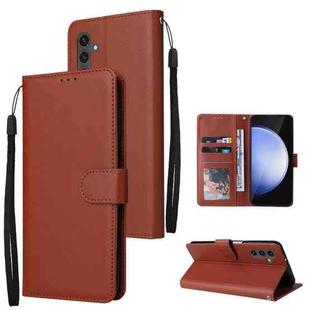 For Samsung Galaxy S25 FE 5G 3-Card Slots Multifunctional Leather Phone Case(Brown)
