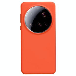 For Xiaomi 15 Ultra Liquid Silicone Skin-friendly Shockproof Phone Case(Orange)