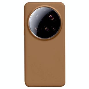 For Xiaomi 15 Ultra Liquid Silicone Skin-friendly Shockproof Phone Case(Khaki)