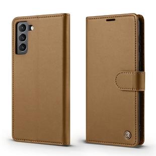For Samsung Galaxy S21 5G Forwenw F6 Series RFID Leather Phone Case(Brown)