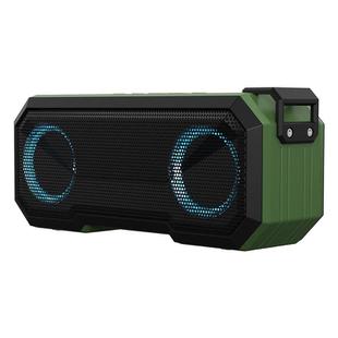 X8 Wireless Bluetooth Speaker IPX7 Waterproof Color Light Subwoofer(Green)
