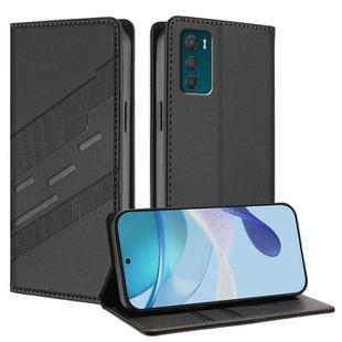 For Motorola Moto G42 Embossed Multi-functional Wallet Retro Leather Phone Case(Black)