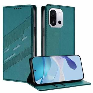 For OnePlus 13T Embossed Multi-functional Wallet Retro Leather Phone Case(Dark Green)