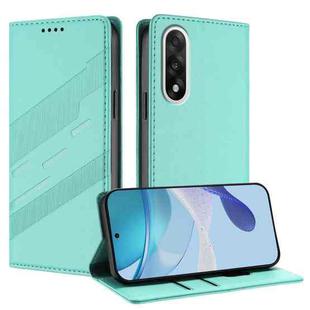 For OnePlus Ace 5 Ultra Embossed Multi-functional Wallet Retro Leather Phone Case(Mint Green)