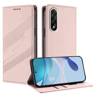 For OnePlus Ace 5 Ultra Embossed Multi-functional Wallet Retro Leather Phone Case(Pink)