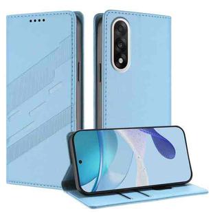 For OnePlus Ace 5 Ultra Embossed Multi-functional Wallet Retro Leather Phone Case(Light Blue)