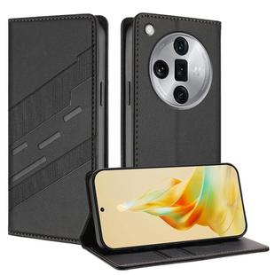 For OPPO Find X7 Ultra Embossed Multi-functional Wallet Retro Leather Phone Case(Black)