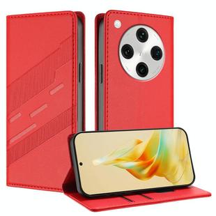 For OPPO Find X8 Pro Embossed Multi-functional Wallet Retro Leather Phone Case(Red)