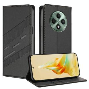For OPPO Reno12 F Embossed Multi-functional Wallet Retro Leather Phone Case(Black)