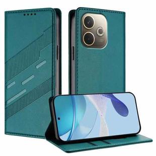For OPPO A5 Pro Global Embossed Multi-functional Wallet Retro Leather Phone Case(Dark Green)
