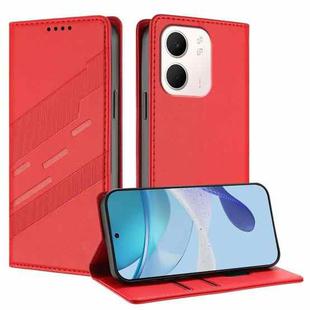 For OPPO A5x 5G Embossed Multi-functional Wallet Retro Leather Phone Case(Red)