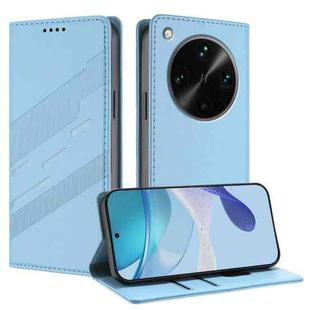 For OPPO Find X8 Ultra Embossed Multi-functional Wallet Retro Leather Phone Case(Light Blue)