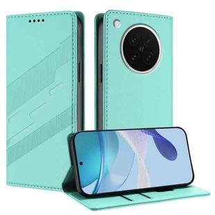 For OPPO Find X8s Embossed Multi-functional Wallet Retro Leather Phone Case(Mint Green)