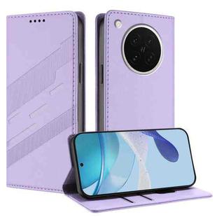 For OPPO Find X8s Embossed Multi-functional Wallet Retro Leather Phone Case(Light Purple)