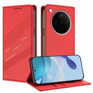 For OPPO Find X8s+ Embossed Multi-functional Wallet Retro Leather Phone Case(Red)