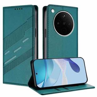For OPPO Find X8s+ Embossed Multi-functional Wallet Retro Leather Phone Case(Dark Green)