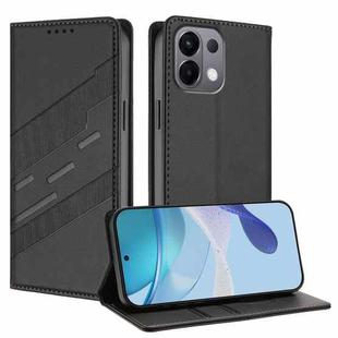 For OPPO K13 5G Embossed Multi-functional Wallet Retro Leather Phone Case(Black)
