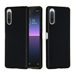 For Sony Xperia 10 II Solid Color Liquid Silicone Dropproof Full Coverage Protective Case(Black)