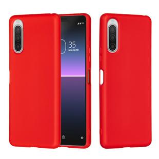 For Sony Xperia 10 II Solid Color Liquid Silicone Dropproof Full Coverage Protective Case(Red)