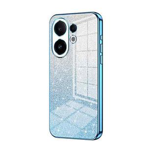 For vivo S30 Gradient Glitter Powder Electroplated Phone Case(Blue)