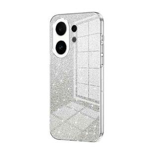 For vivo S30 Gradient Glitter Powder Electroplated Phone Case(Transparent)