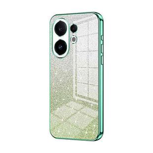 For vivo S30 Gradient Glitter Powder Electroplated Phone Case(Green)