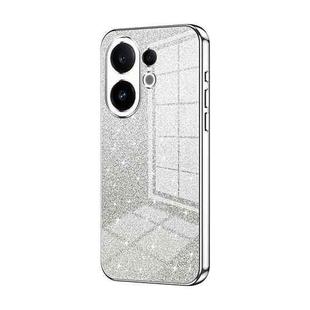 For vivo S30 Gradient Glitter Powder Electroplated Phone Case(Silver)