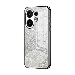For vivo S30 Gradient Glitter Powder Electroplated Phone Case(Black)