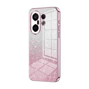 For vivo S30 Pro mini Gradient Glitter Powder Electroplated Phone Case(Pink)