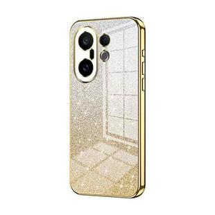 For vivo S30 Pro mini Gradient Glitter Powder Electroplated Phone Case(Gold)