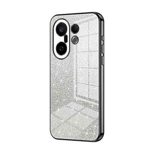 For vivo S30 Pro mini Gradient Glitter Powder Electroplated Phone Case(Black)