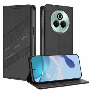 For Realme P3 Pro 5G Embossed Multi-functional Wallet Retro Leather Phone Case(Black)