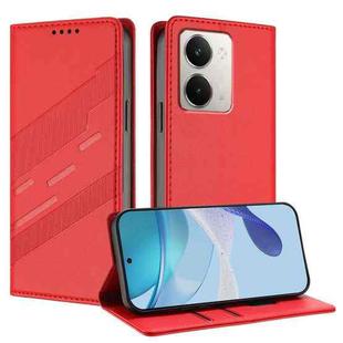 For Realme P3 Ultra 5G Embossed Multi-functional Wallet Retro Leather Phone Case(Red)