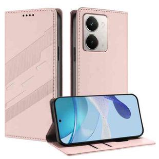 For Realme P3 Ultra 5G Embossed Multi-functional Wallet Retro Leather Phone Case(Pink)