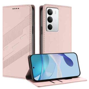 For Realme C71 4G Embossed Multi-functional Wallet Retro Leather Phone Case(Pink)