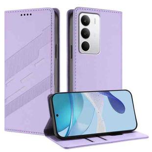 For Realme C71 4G Embossed Multi-functional Wallet Retro Leather Phone Case(Light Purple)
