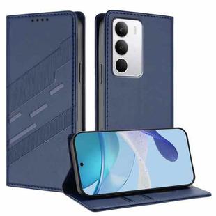 For Realme C71 4G Embossed Multi-functional Wallet Retro Leather Phone Case(Dark Blue)