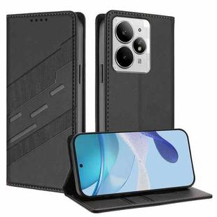 For Realme Neo7 Turbo Embossed Multi-functional Wallet Retro Leather Phone Case(Black)